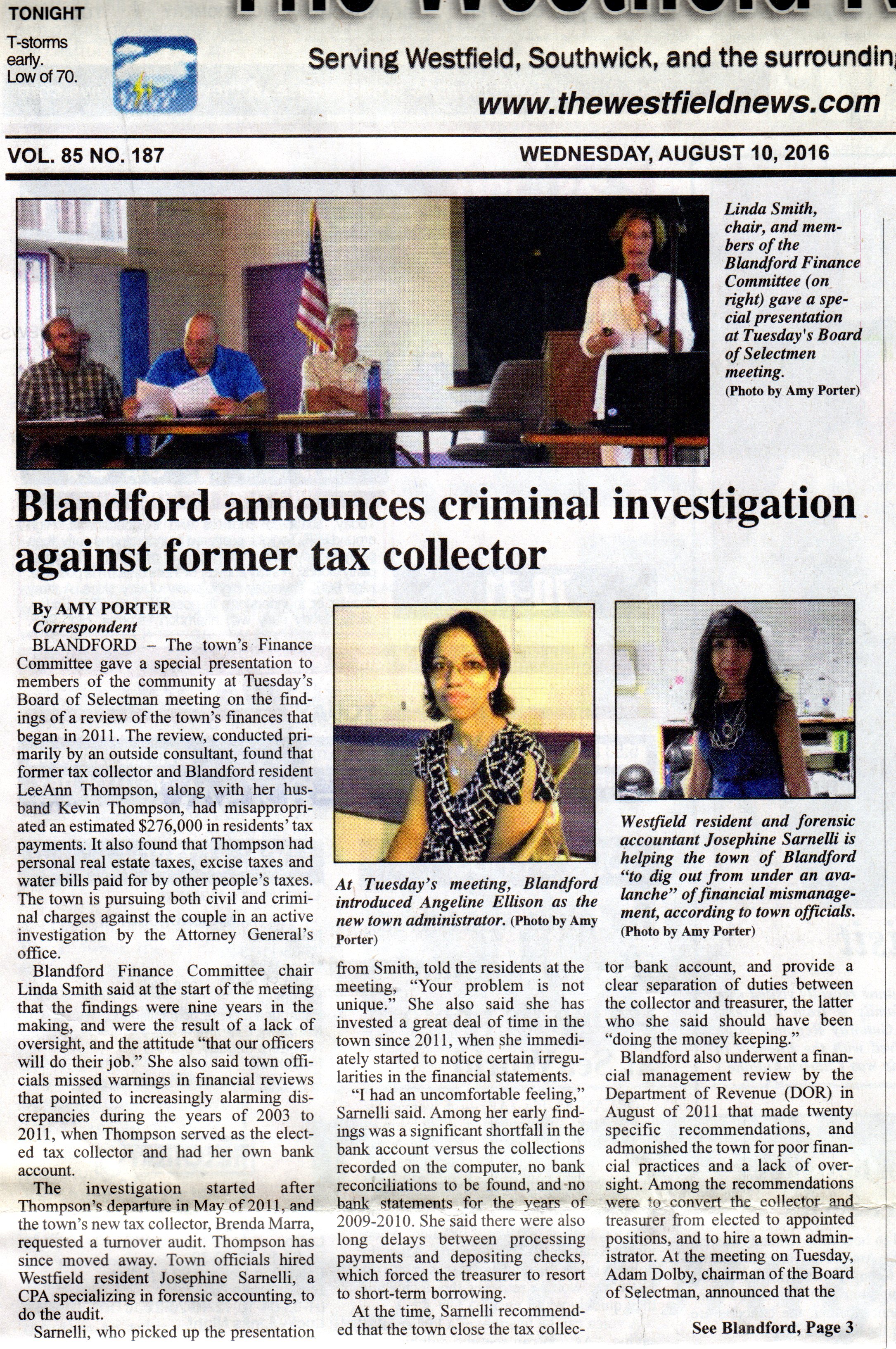 Westfield Evening News, 08/10/2016, part 1